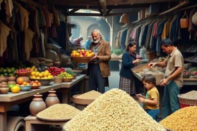 Trueque en la antigüedad: intercambio directo de bienes antes del uso de monedas
